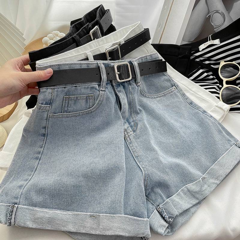 Denim Skirt Midi Vintage - Mulheres verão midi shorts saia hip