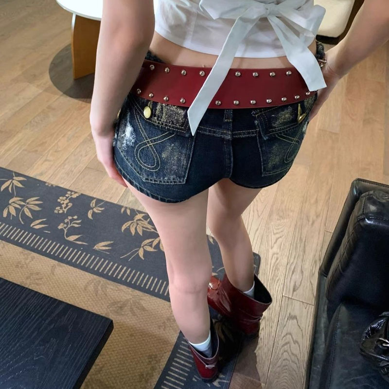 Vintage Queer Fashion - Novos Shorts Jeans Femininos Americanos de