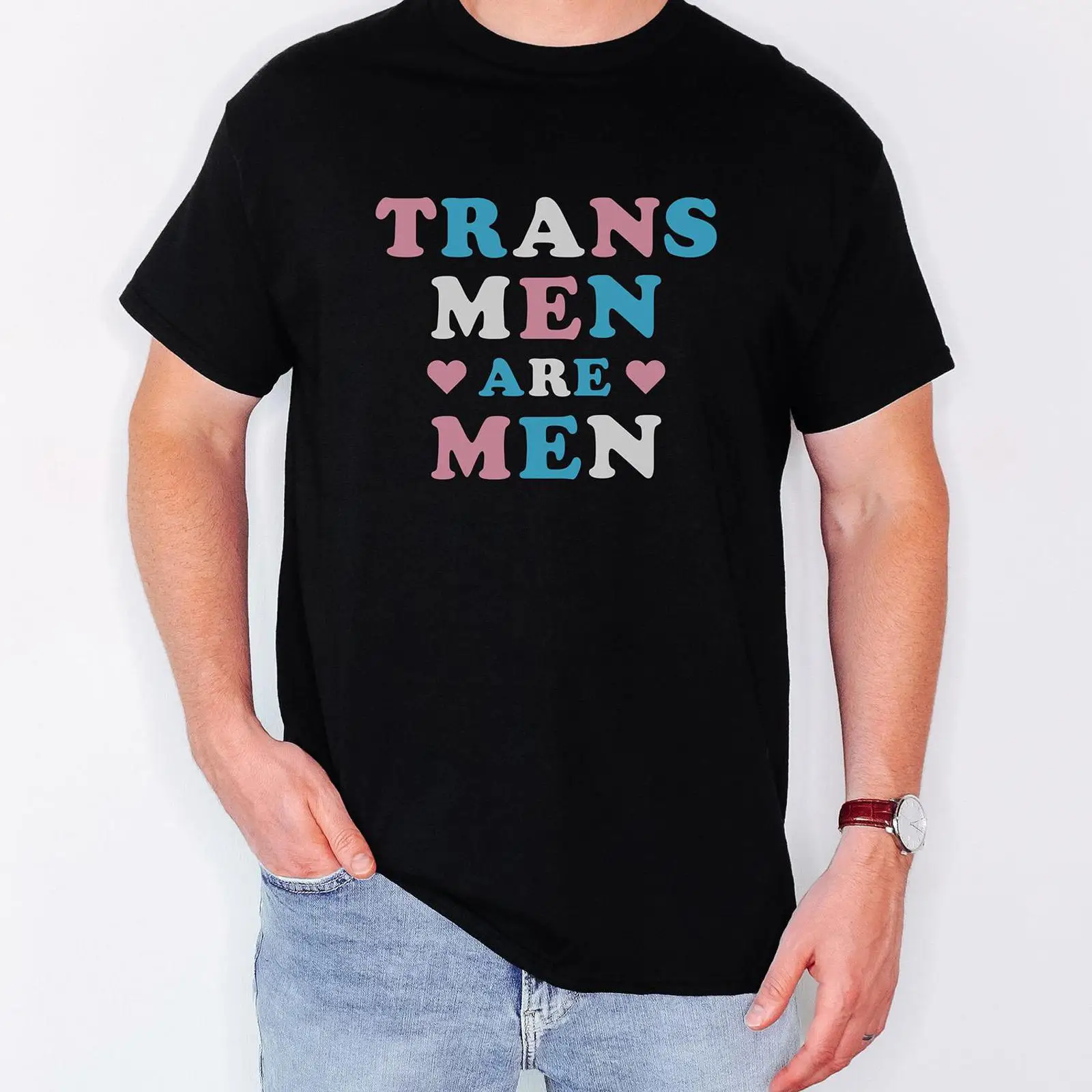 Vintage Queer Fashion - Camiseta Trans Men Are Pride LGBTQ