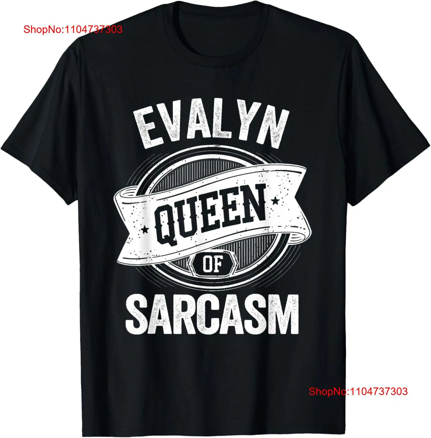 Vintage Fashion Queen - EVALYN Camiseta com nome da rainha