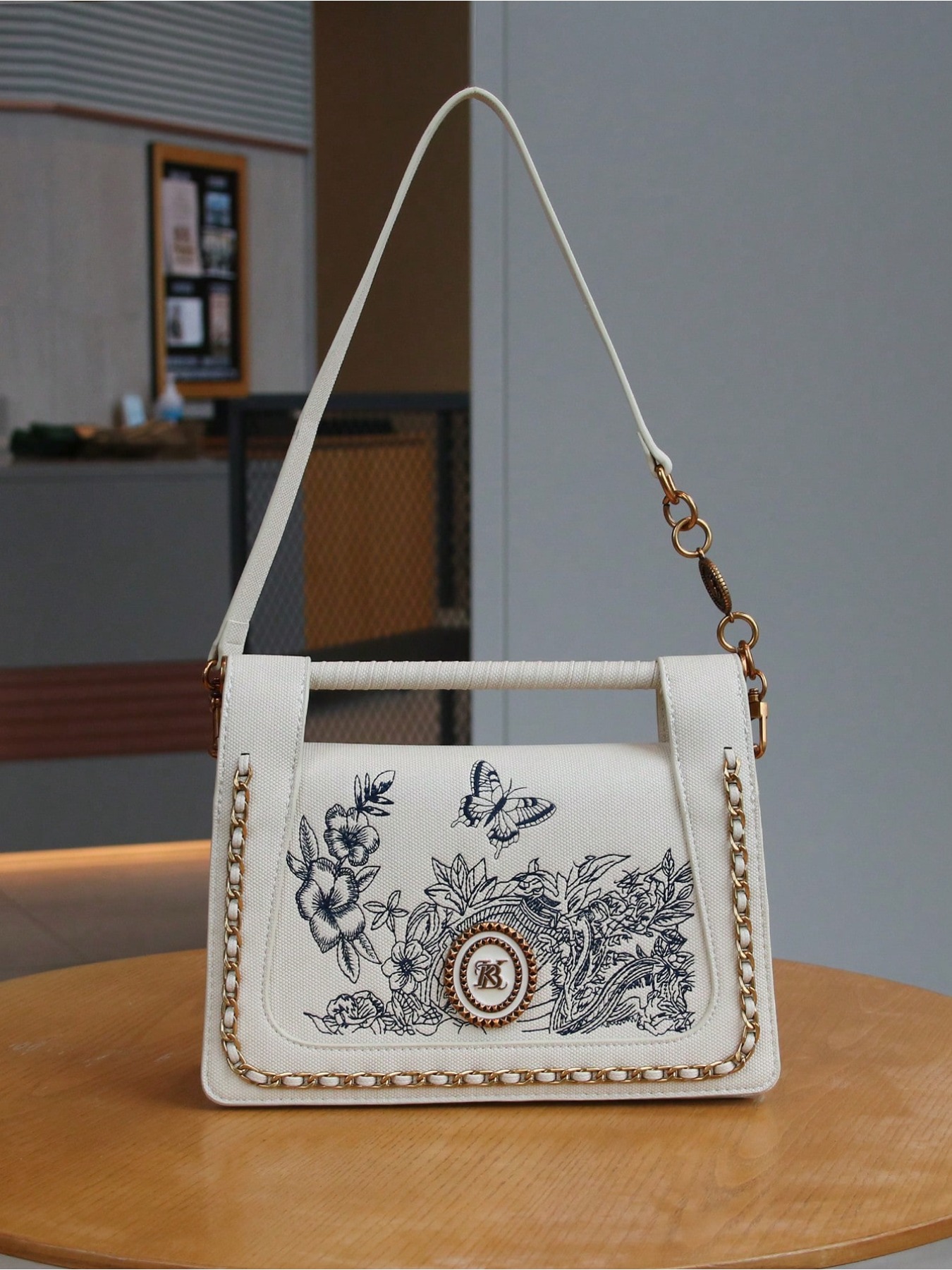 Vintage Fashion In Chinese - Bolsa Vintage Retro com Alça, Nova