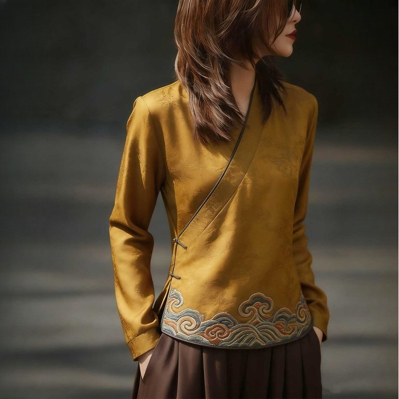 Vintage Fashion In Chinese - Blusas Femininas Estilo Chinês, Camisas Vintage
