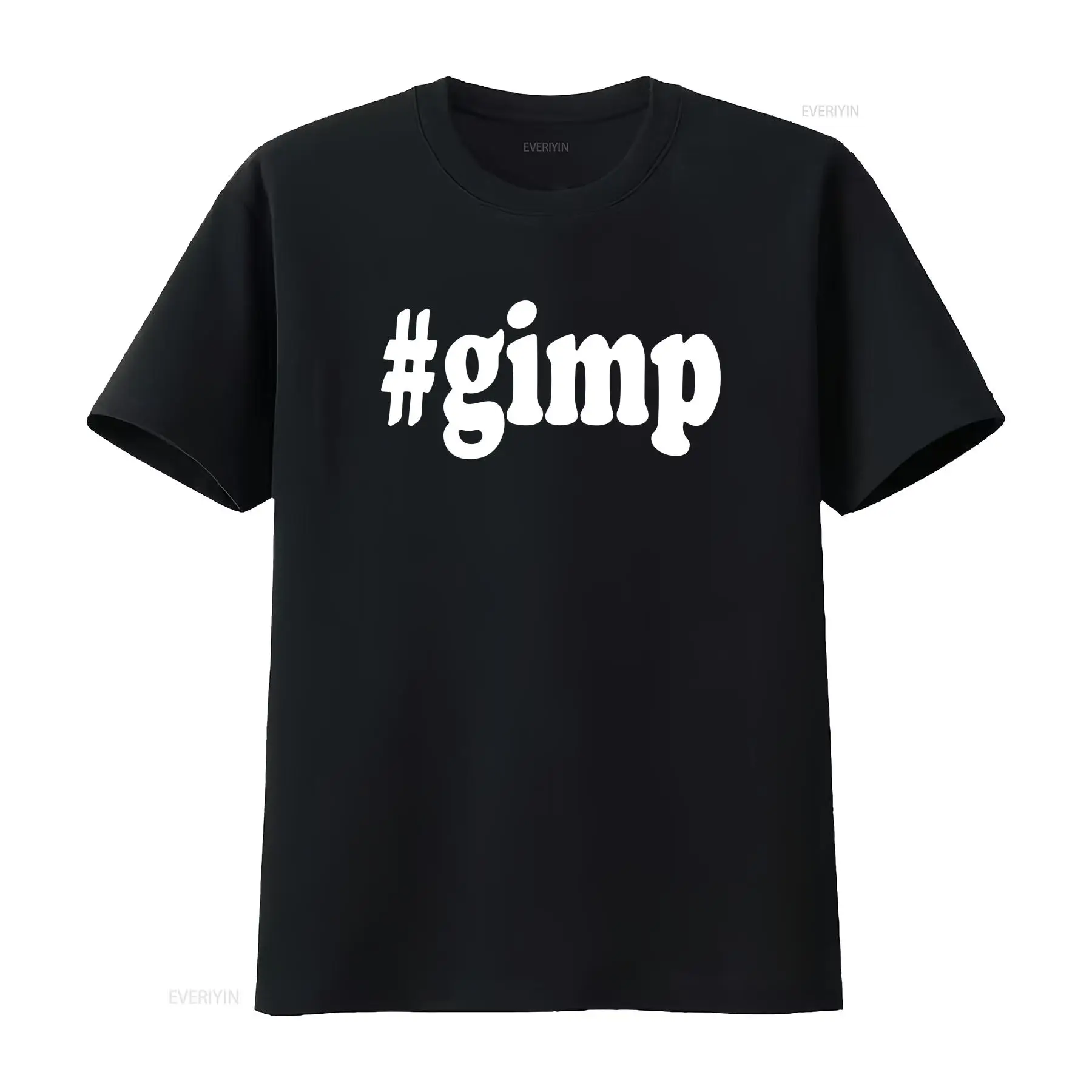 Vintage Fashion Hashtags - Camiseta Gimp Hashtag Engraçada Preta e