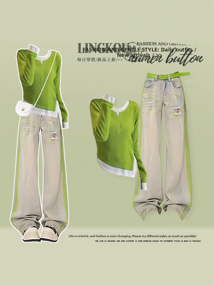 Vintage Fashion Years - Conjunto de Moda Elegante Feminino Estilo