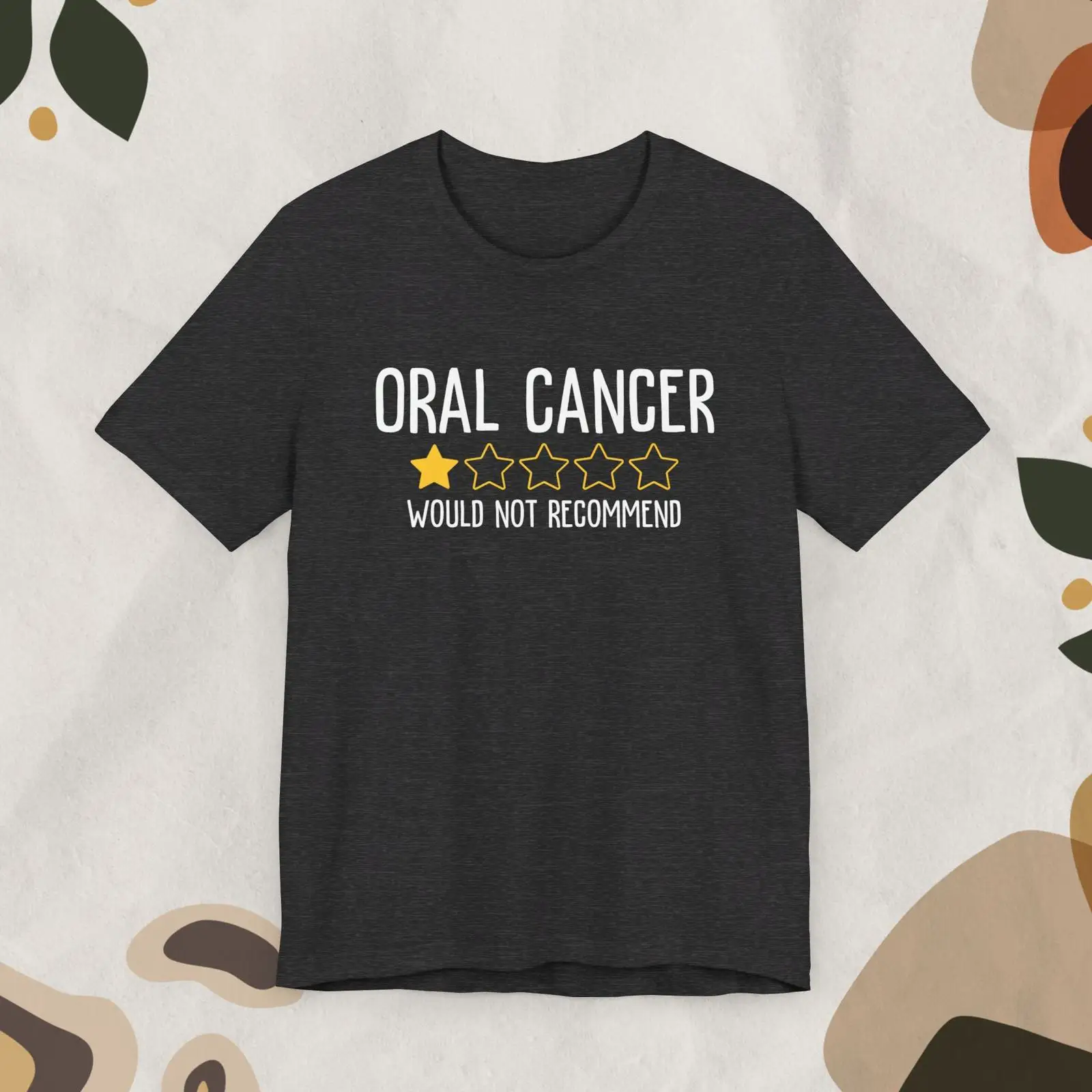 Vintage Fashion Research - Camiseta de Conscientização sobre Câncer Oral,