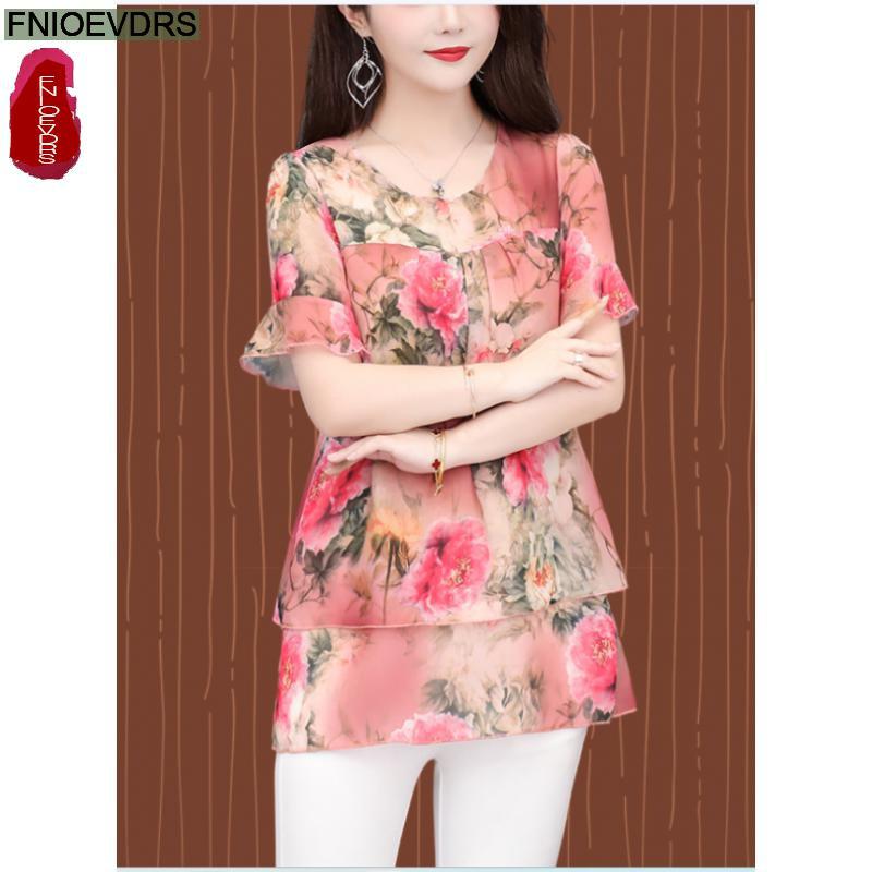 Vintage Fashion Years - M-5XL verão roupas soltas elegantes blusas