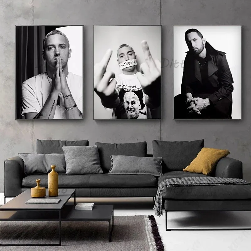 Pintura em Tela de Eminem, Rap - Vintage Fashion Prints For Wall avaliação e preço