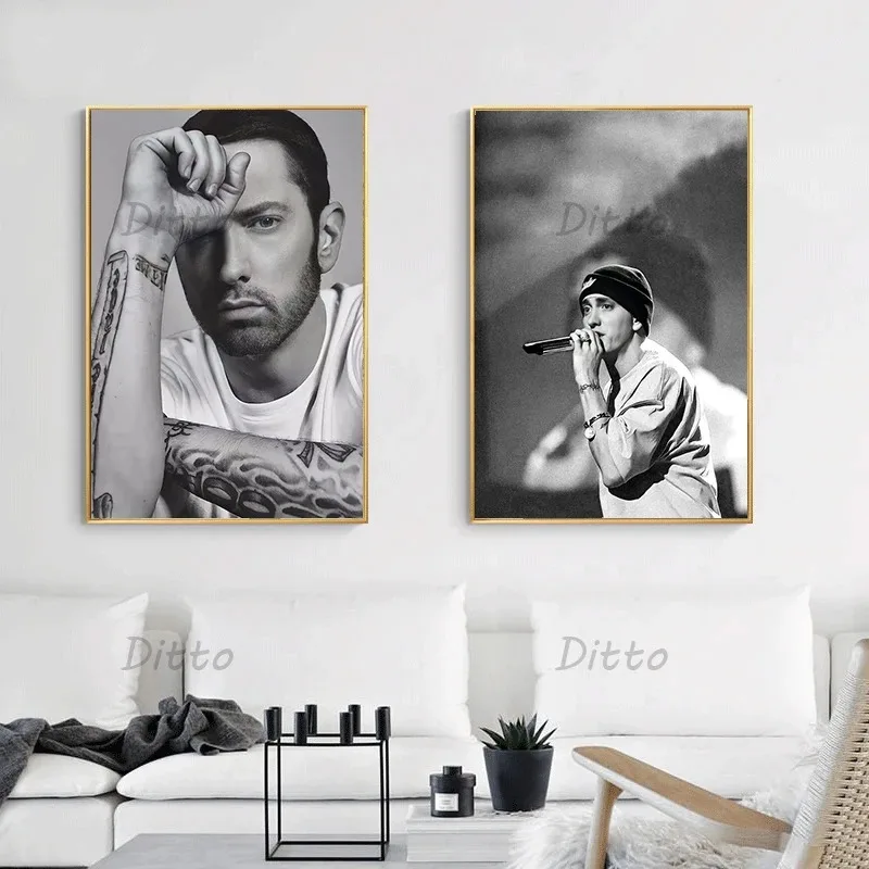 Pintura em Tela de Eminem, Rap - Vintage Fashion Prints For Wall avaliação e preço
