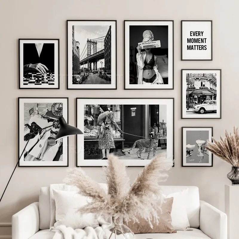 Preto e branco vintage arte da - Vintage Fashion Prints For Wall avaliação e preço