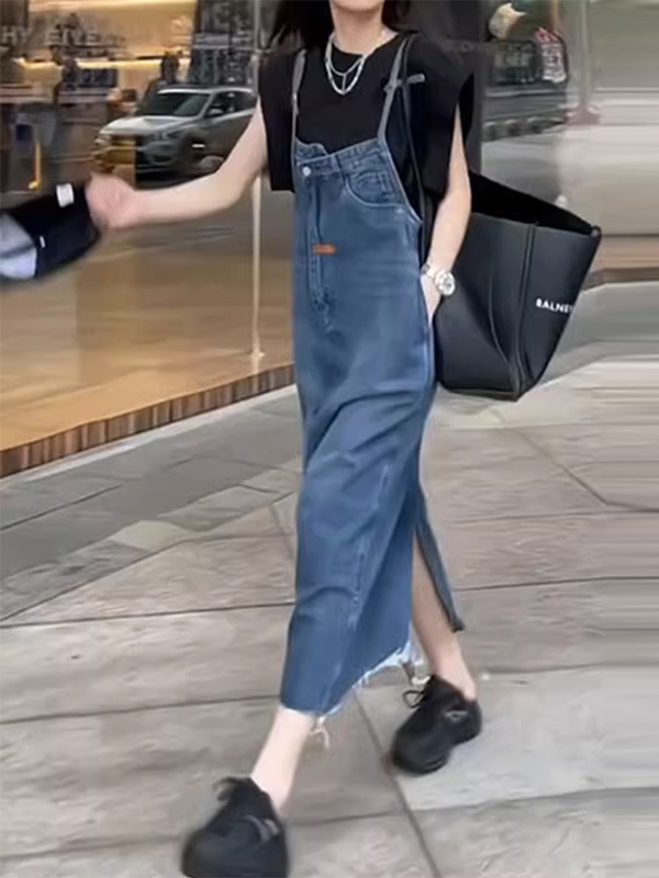 Vestido Vintage Americano em J - Denim Skirt Midi Vintage avaliação e preço