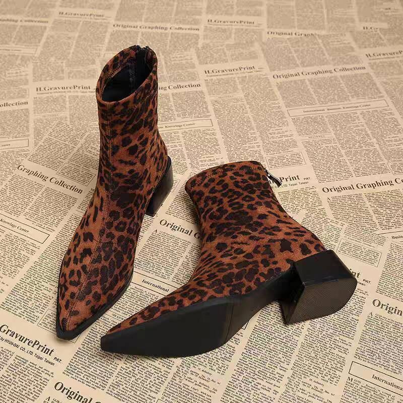 Novas Botas de Salto Baixo Fem - Vintage Fashion Aesthetic avaliação e preço