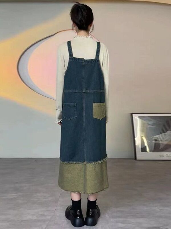 Vestido Halter Jeans Vintage F - Denim Skirt Midi Vintage avaliação e preço