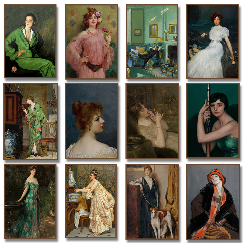Pôster de Retrato de Mulheres  - Vintage Fashion Illustrations avaliação e preço