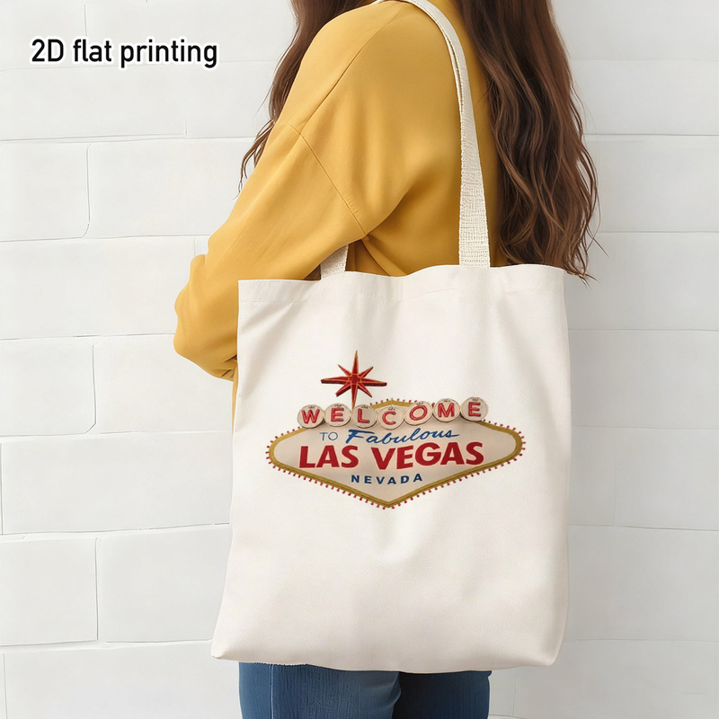 Uma sacola vintage com a inscr - Vintage Vegas Fashion avaliação e preço