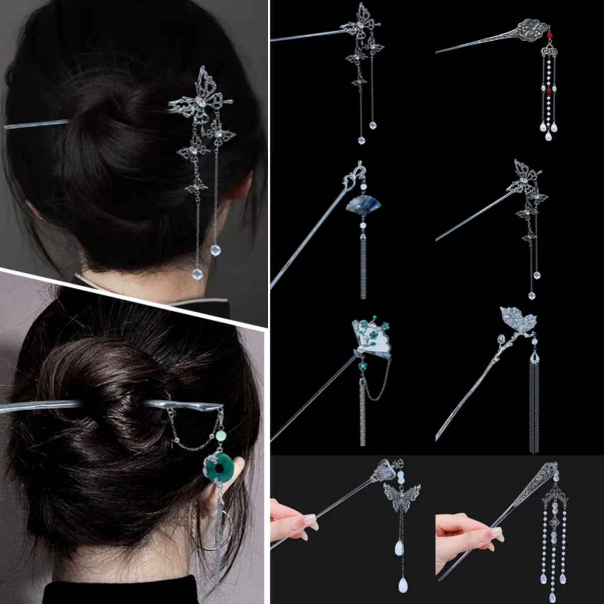 18cm estilo chinês hairpin ele - Vintage Fashion In Chinese avaliação e preço