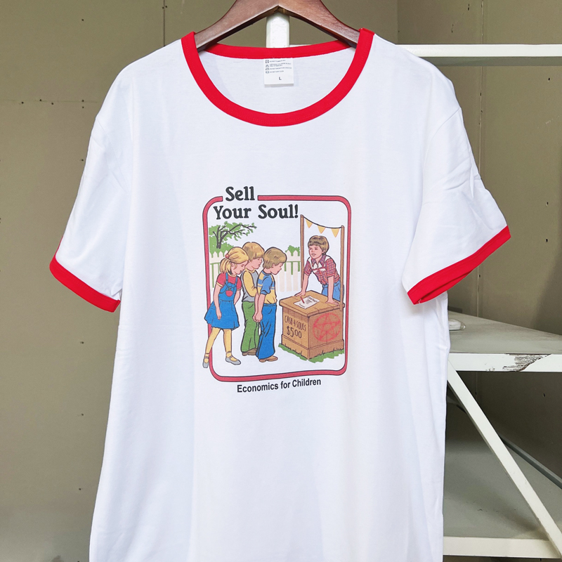 Camiseta de borracha do vintag - Vintage Fashion Research avaliação e preço