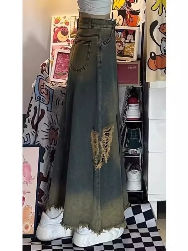 Saia Jeans Midi Feminina de Ci - Denim Skirt Midi Vintage avaliação e preço