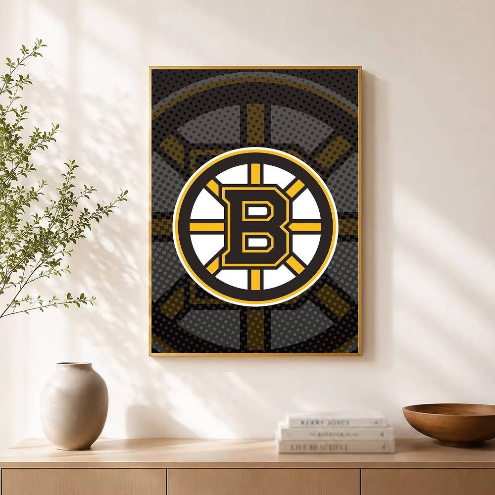 Pôster Estiloso Boston B-Bruin - Vintage Fashion Prints For Wall avaliação e preço
