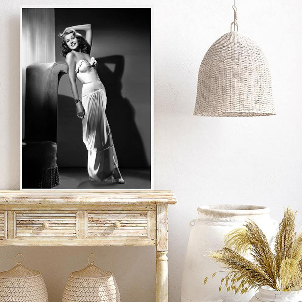 Pôster de Rita Hayworth, preto - Vintage Fashion Prints For Wall avaliação e preço