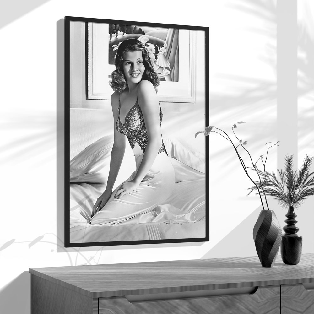 Pôster de Rita Hayworth, preto - Vintage Fashion Prints For Wall avaliação e preço