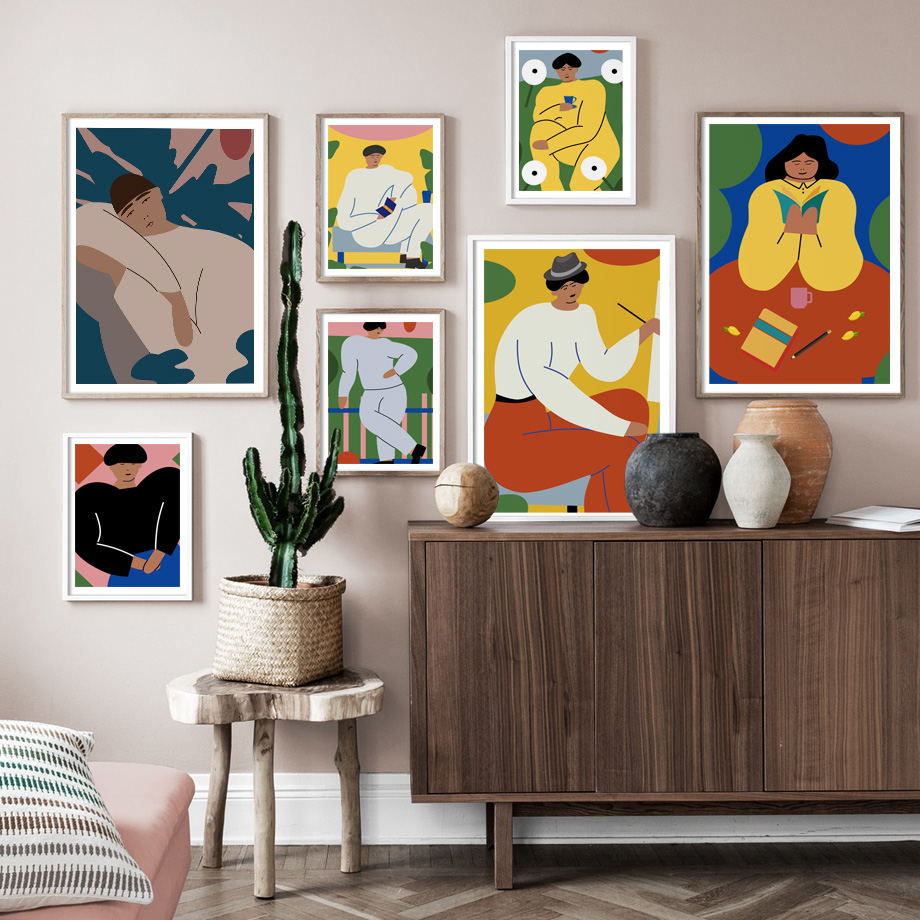 Abstrato vintage moda figura f - Vintage Fashion Prints For Wall avaliação e preço